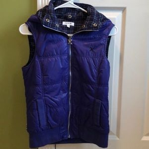Women’s Hurley Zip Up Vest with Hood Small Plaid